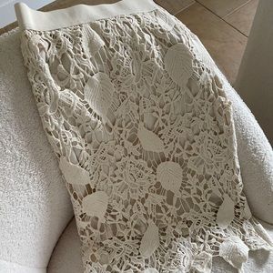 Beautiful Cream MIDI Skirt